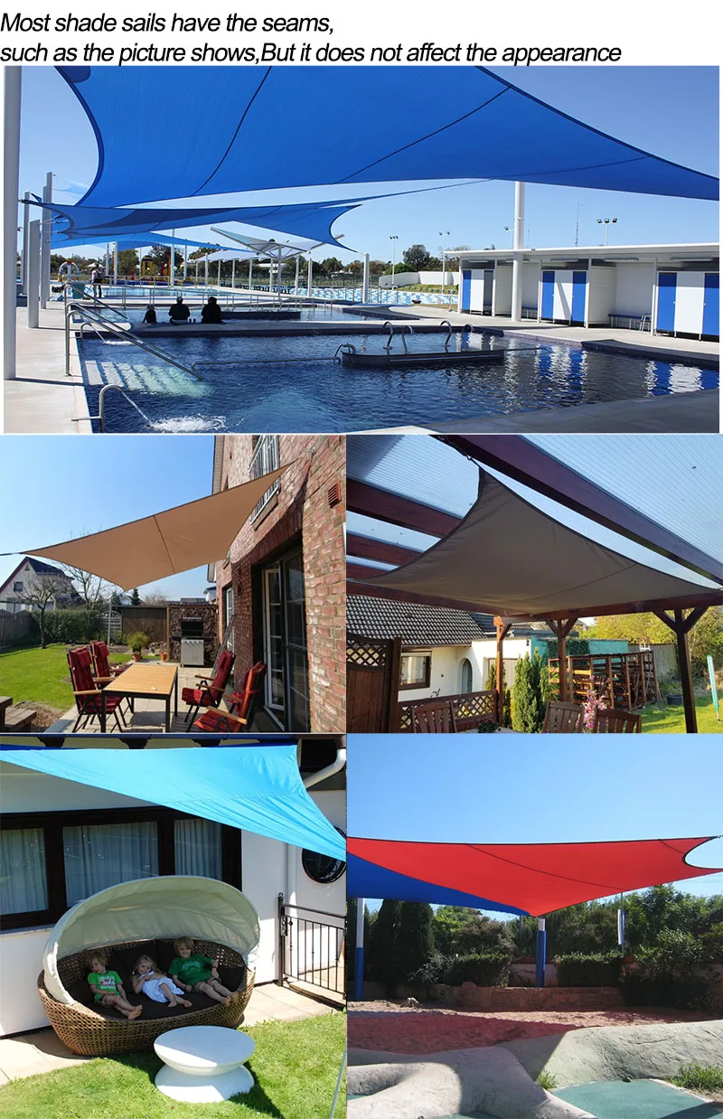 Waterproof Sun Shelter Triangle Sunshade Protection Outdoor Cover Garden Patio Pool Shade Sail Awning Camping Sun Shade 420D