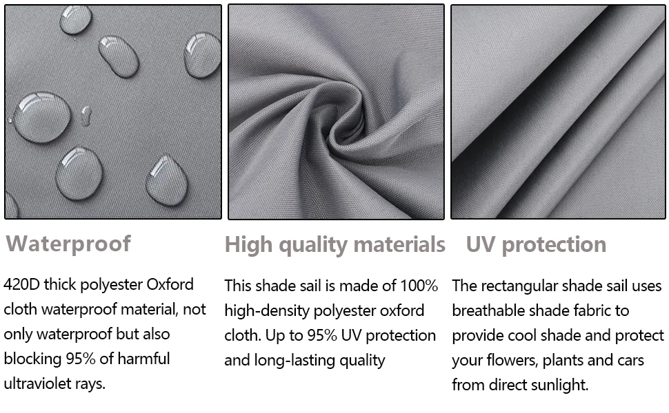 Waterproof Sun Shelter Triangle Sunshade Protection Outdoor Cover Garden Patio Pool Shade Sail Awning Camping Sun Shade 420D