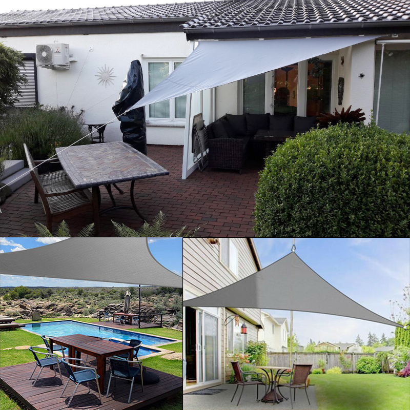 Waterproof Sun Shelter Triangle Sunshade Protection Outdoor Cover Garden Patio Pool Shade Sail Awning Camping Sun Shade 420D