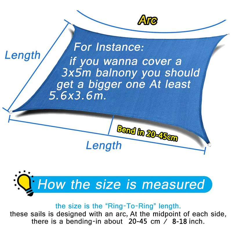 Waterproof Sun Shelter Triangle Sunshade Protection Outdoor Cover Garden Patio Pool Shade Sail Awning Camping Sun Shade 420D