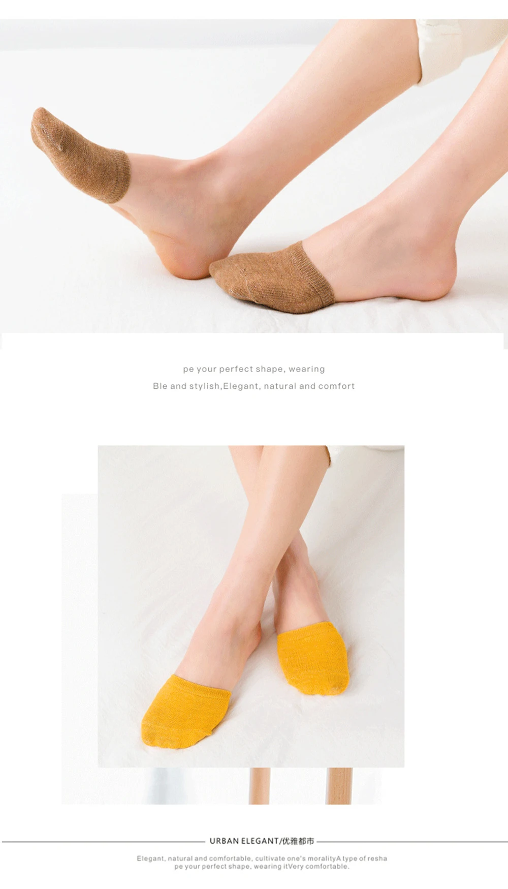 10 Pieces = 5 Pairs Forefoot Half Foot Toe Socks Women Summer Invisible Socks Cover Female Breathable No Show Socks Candy Color