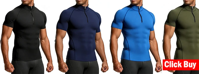 2026 Compression T Shirt Men Summer Sportswear Running T-shirt Elastic Quick Dry Sport Tops Tee Athletic Gym Workout Shirts Men