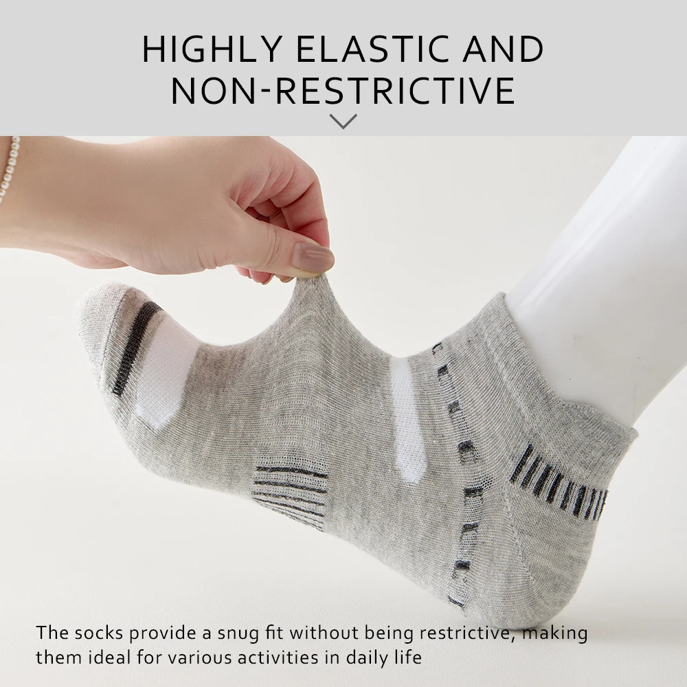 5 Pairs High Quality Men Ankle Socks For Man Breathable Sports Socks Mesh Casual Athletic Thin Cut Short Sokken Boat Socks 39-44