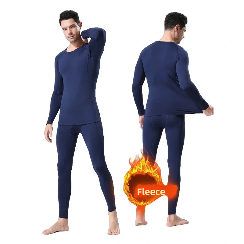 Winter Men Thermal Underwear Man Fleece Leggings Tights Warm Long Pants Thermo Compression Pants Bottoms Tights Men Clothes 3XL