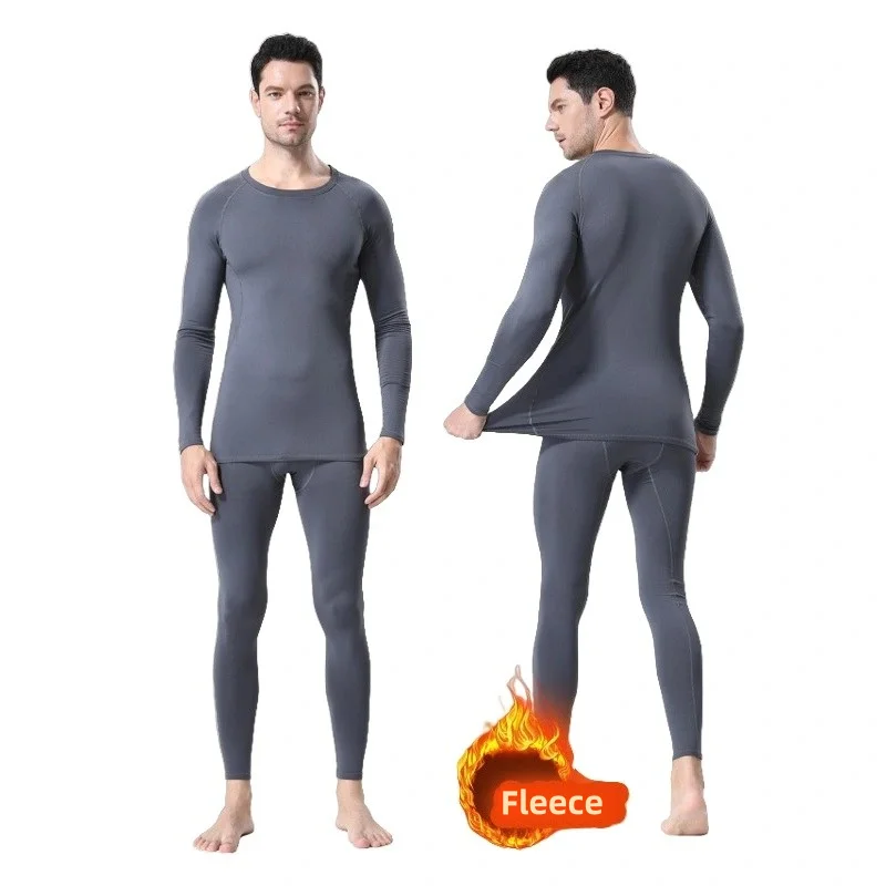 Winter Men Thermal Underwear Man Fleece Leggings Tights Warm Long Pants Thermo Compression Pants Bottoms Tights Men Clothes 3XL