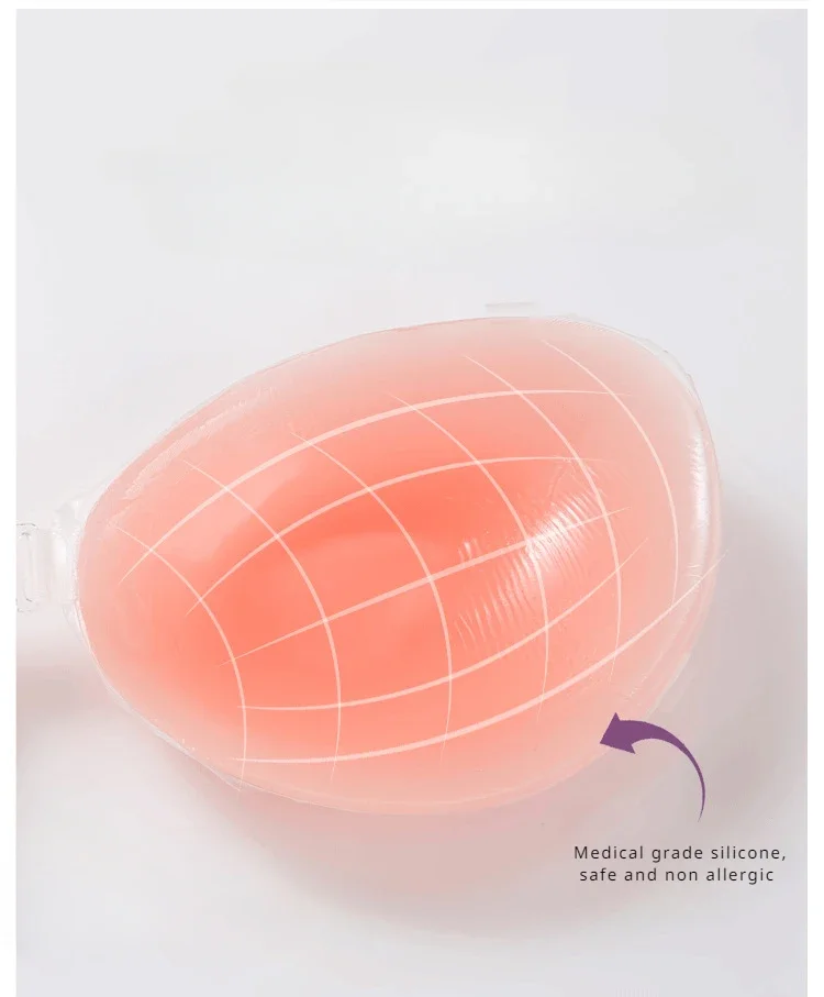 Silicone Bra Invisible Push Up Sexy Strapless Bra Stealth Adhesive Backless Breast Enhancer for Women Sticky Wedding Bikini Bras
