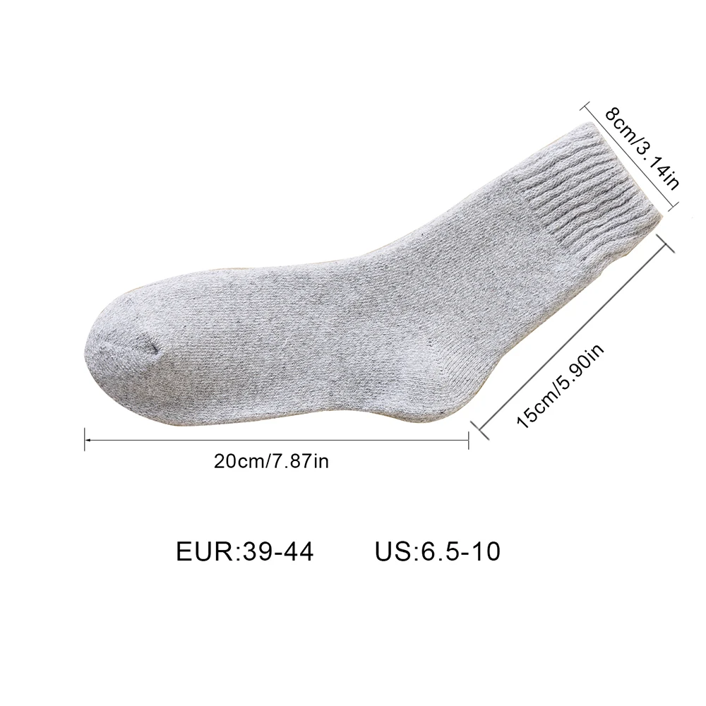 3 Pairs Winter Thick Towel Men's Socks Man's Outdoor Sports Long Socks Cold Resistant Frost Proof Snow Socks For Man Gift 39-44