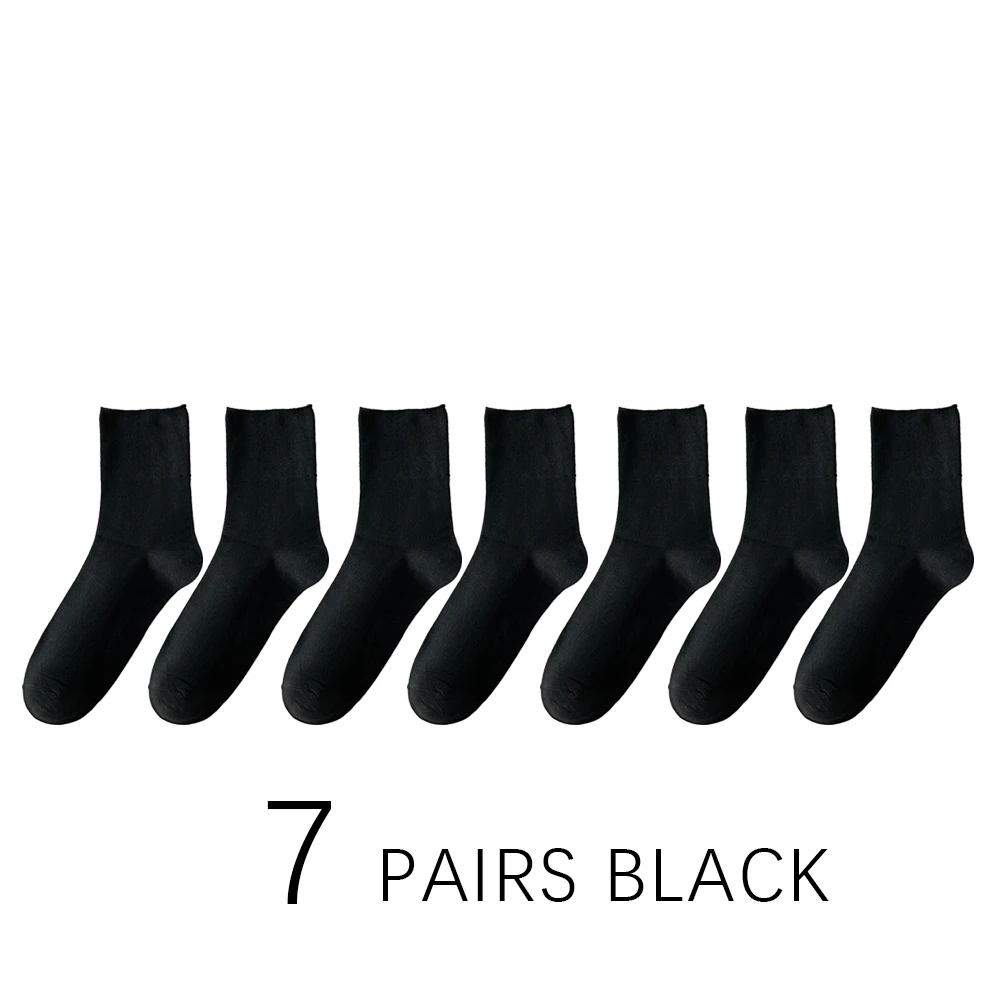7 Pairs Man Non Binding Diabetes Socks Comfortable Breathable Socks Suitable For Elderly Man For Fat Feet Men Plus Size39-48