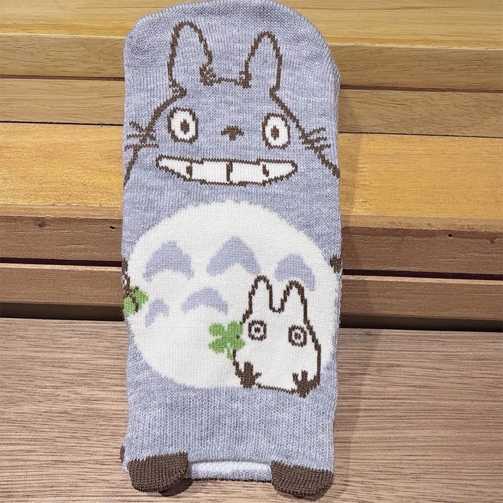 Japanese Anime Cartoon Grey Cat Socks Cute Calcifer Short Socks Jiji Socks Birthday Gifts For Girls Size Eu35-40