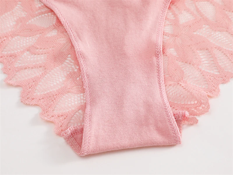 FINETOO 3Pcs Lace Hollow Out Underwear for Women Sexy Low-Waist Floral Briefs Female Invisible Breathable Lingerie Soft Intimate