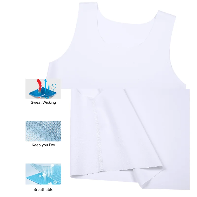 Men's Seamless Shaping Short Vest, Sleeveless Slim Fit Underwear, High Elasticity Breathable Comfortable Vest