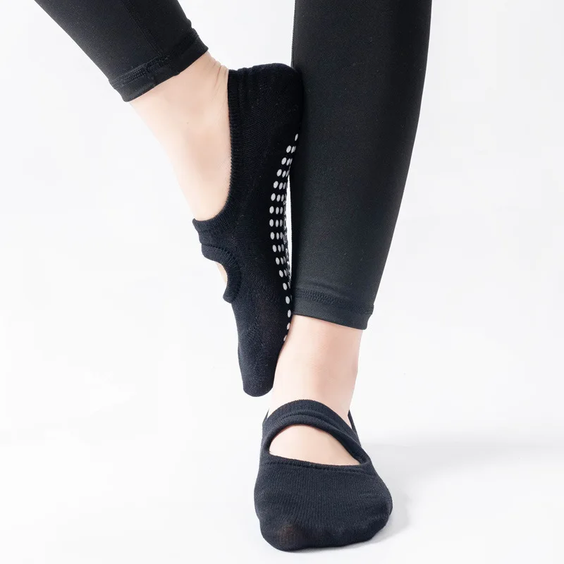 Backless Aerobics Pilates Socks Dance Trampoline Fitness Socks Floor Socks Invisible yoga Socks
