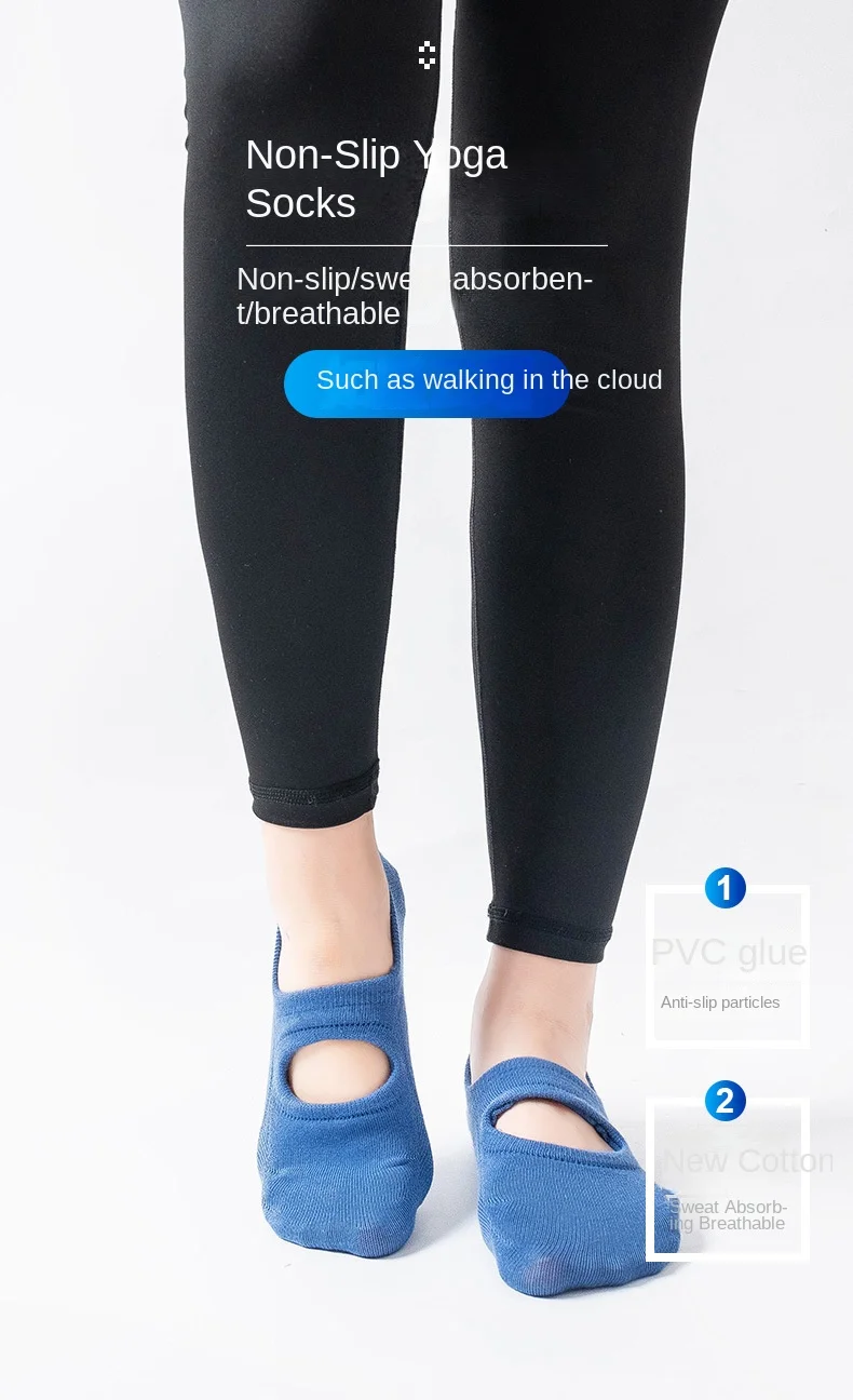 Backless Aerobics Pilates Socks Dance Trampoline Fitness Socks Floor Socks Invisible yoga Socks