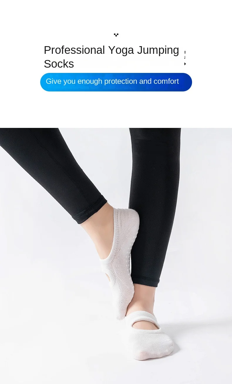 Backless Aerobics Pilates Socks Dance Trampoline Fitness Socks Floor Socks Invisible yoga Socks
