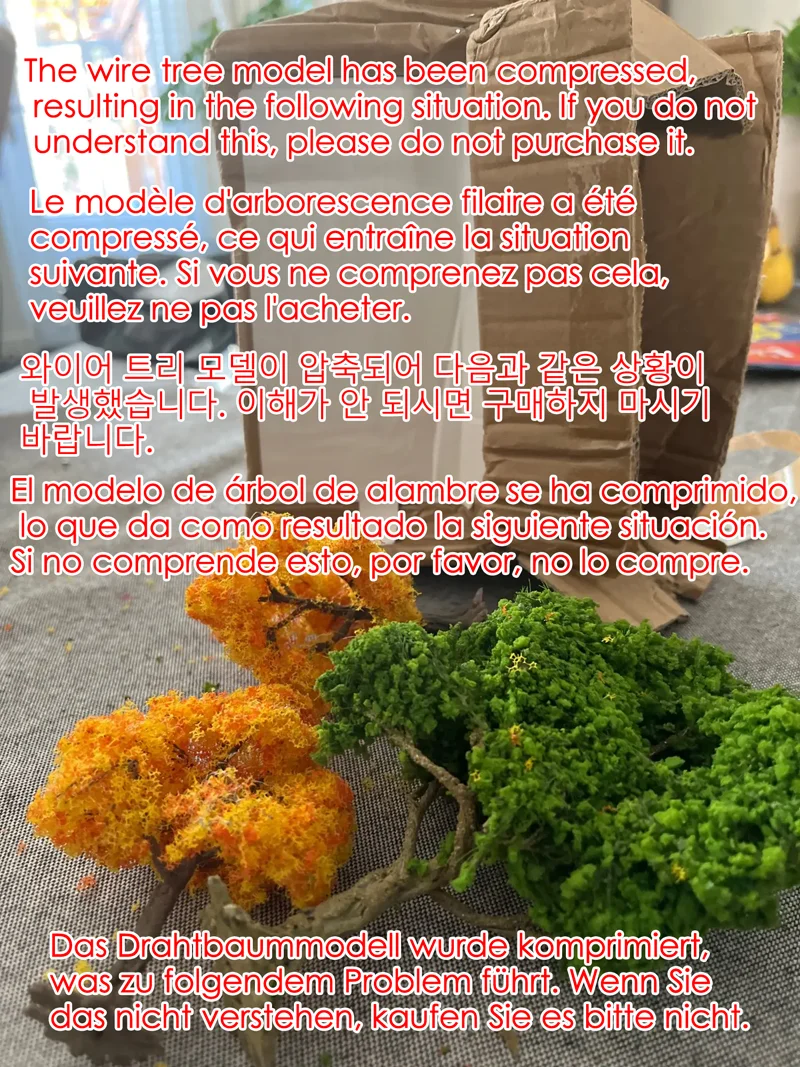 10-28cm Ho/oo/g Scale Autumn Model Tree Army Green Miniature Garden Landscape Tree Model Sand Table Scale Train Railroad Layout