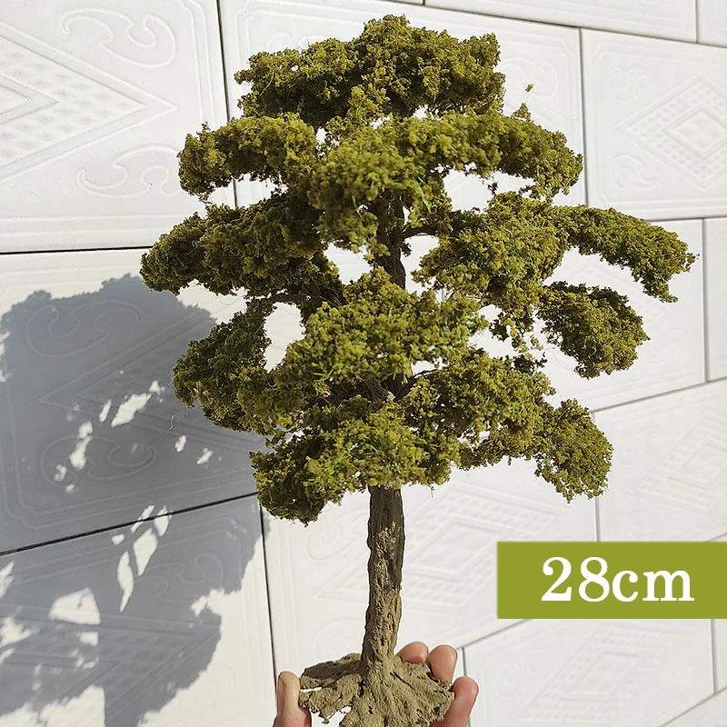 10-28cm Ho/oo/g Scale Autumn Model Tree Army Green Miniature Garden Landscape Tree Model Sand Table Scale Train Railroad Layout