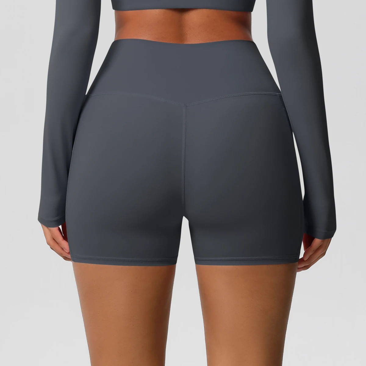 Women Sports Short With PocketedYoga Legging Shorts Squat Proof High Waist Fitness Tight Shorts Quick Drying Cycling Workout Gym