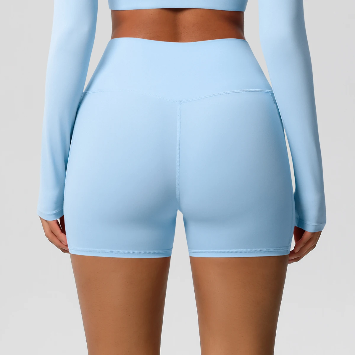 Women Sports Short With PocketedYoga Legging Shorts Squat Proof High Waist Fitness Tight Shorts Quick Drying Cycling Workout Gym