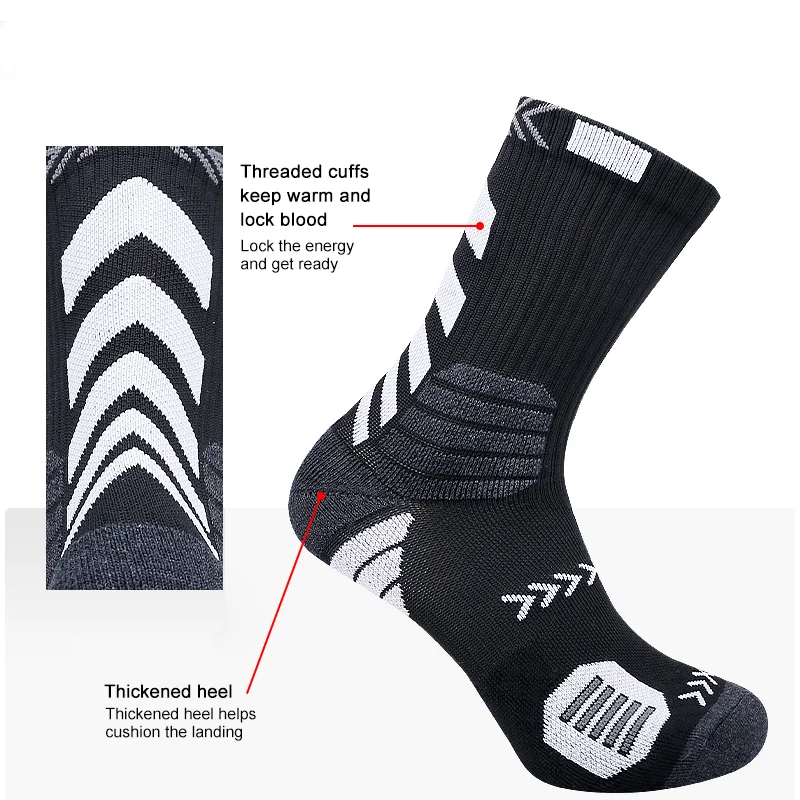 3Pairs Sport Running Socks Athletic Breathable Mesh Thick Compression Basketball Socks Sweat Absorb Professional Cycling Socks