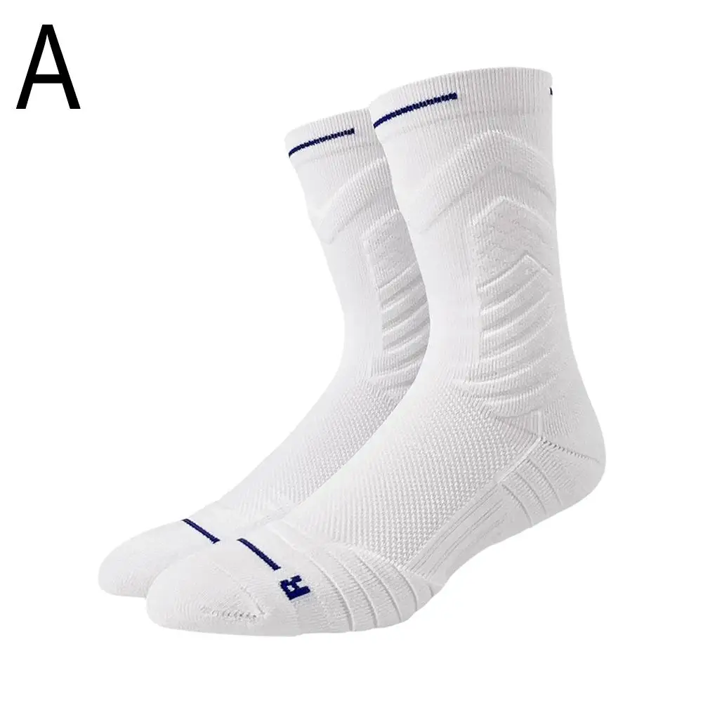 1Pair Professional basketball socks thickened towel bottom game training sports socks ankle protection non-slip socks