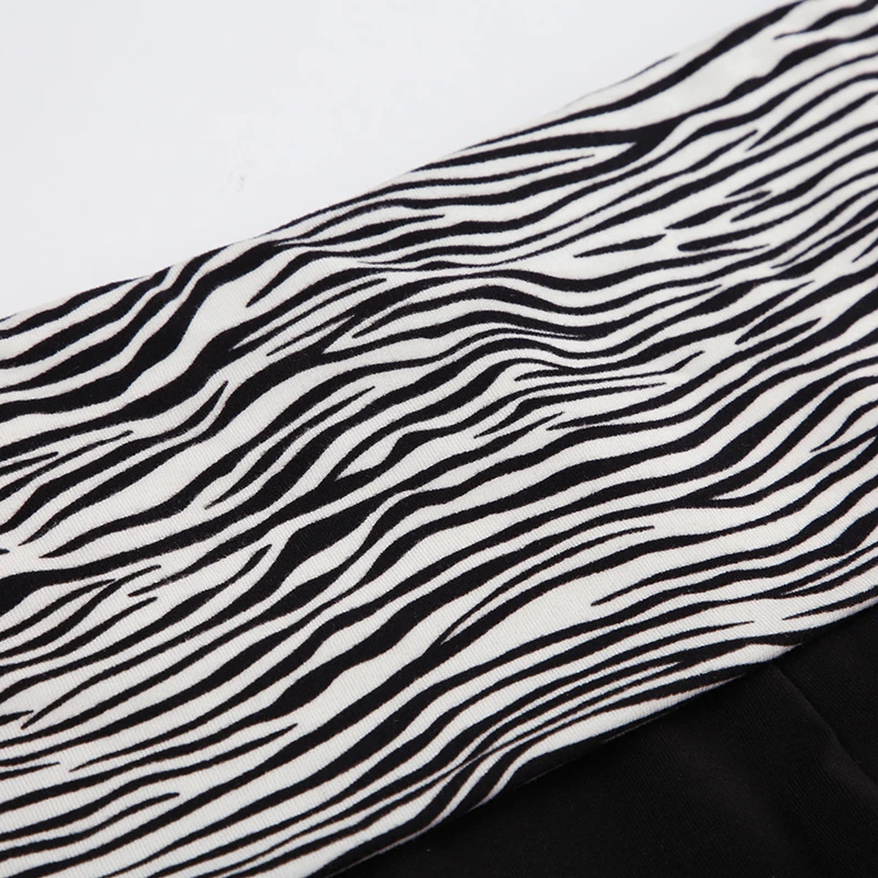 SUCHCUTE Casual Zebra Print Elastic Shorts Female Skinny Low-waisted Mini Short Y2K Harajuku Slim Bottoms Summer Homewear 2025