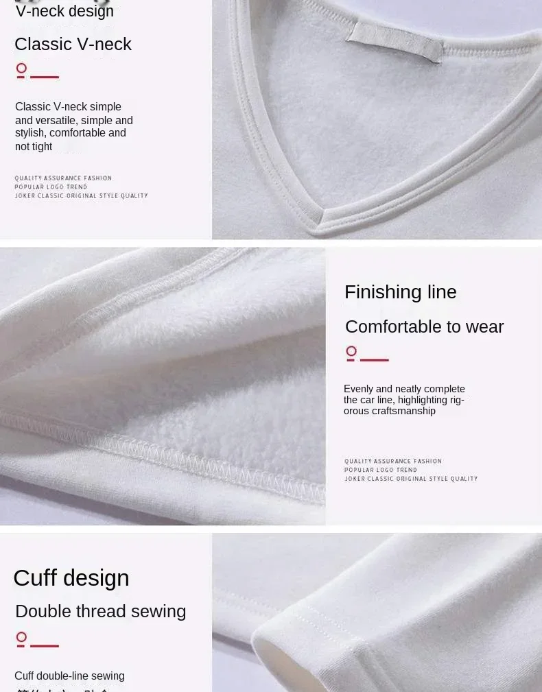 Winter  Men's Long-sleeved Thermal Underwer T-Shirt Fleece Bottoming Shirt Round Neck Shirt Fashion Plus Velvet Padded T-shirt