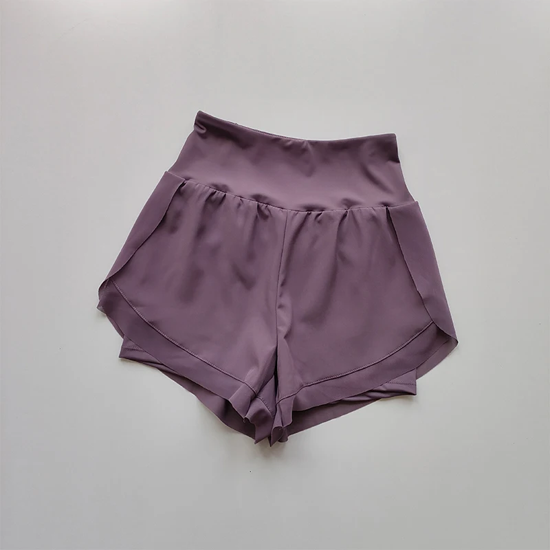 Summer Women's Sports Shorts Mesh 2 In 1 Quick-dry Yoga Shorts Breathable Fitness Shorts High Waist Fitness Running Shorts