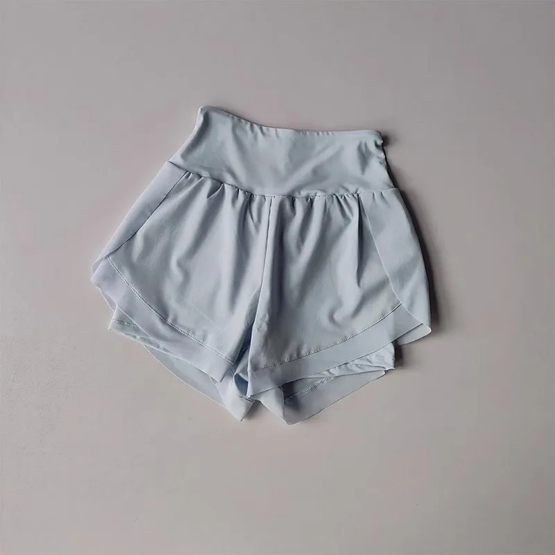 Summer Women's Sports Shorts Mesh 2 In 1 Quick-dry Yoga Shorts Breathable Fitness Shorts High Waist Fitness Running Shorts