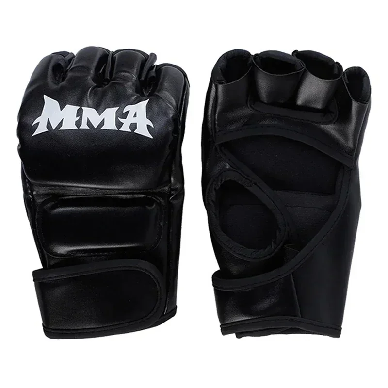 Professional Boxing Training Gloves Half Finger Leather Cushion for Adult Sanda Boxing UFC Training Sandbag Knuckles