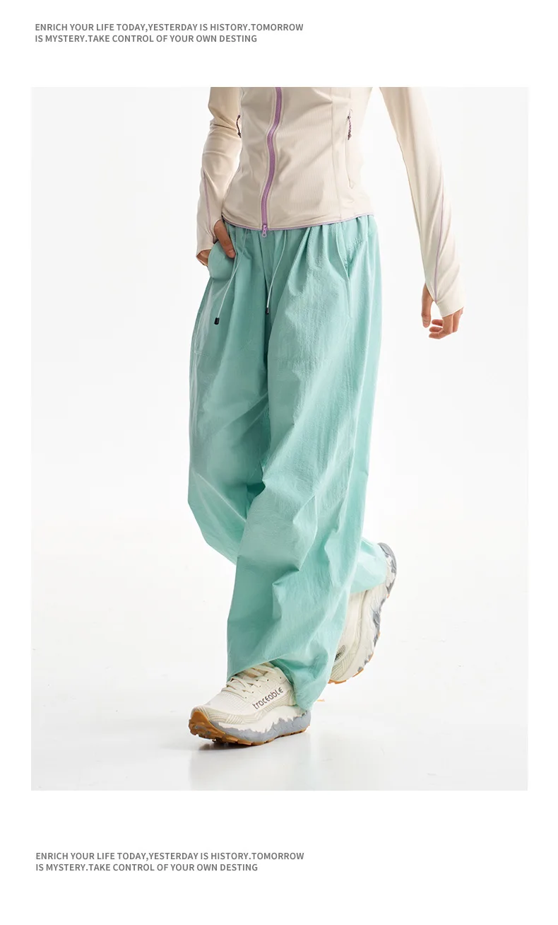 Men Streetwear Fashion Loose Casual Lightweight Quick Dry Sport Pants Women Outdoor Techwear Cargo Baggy Pant Boy Girl Trousers