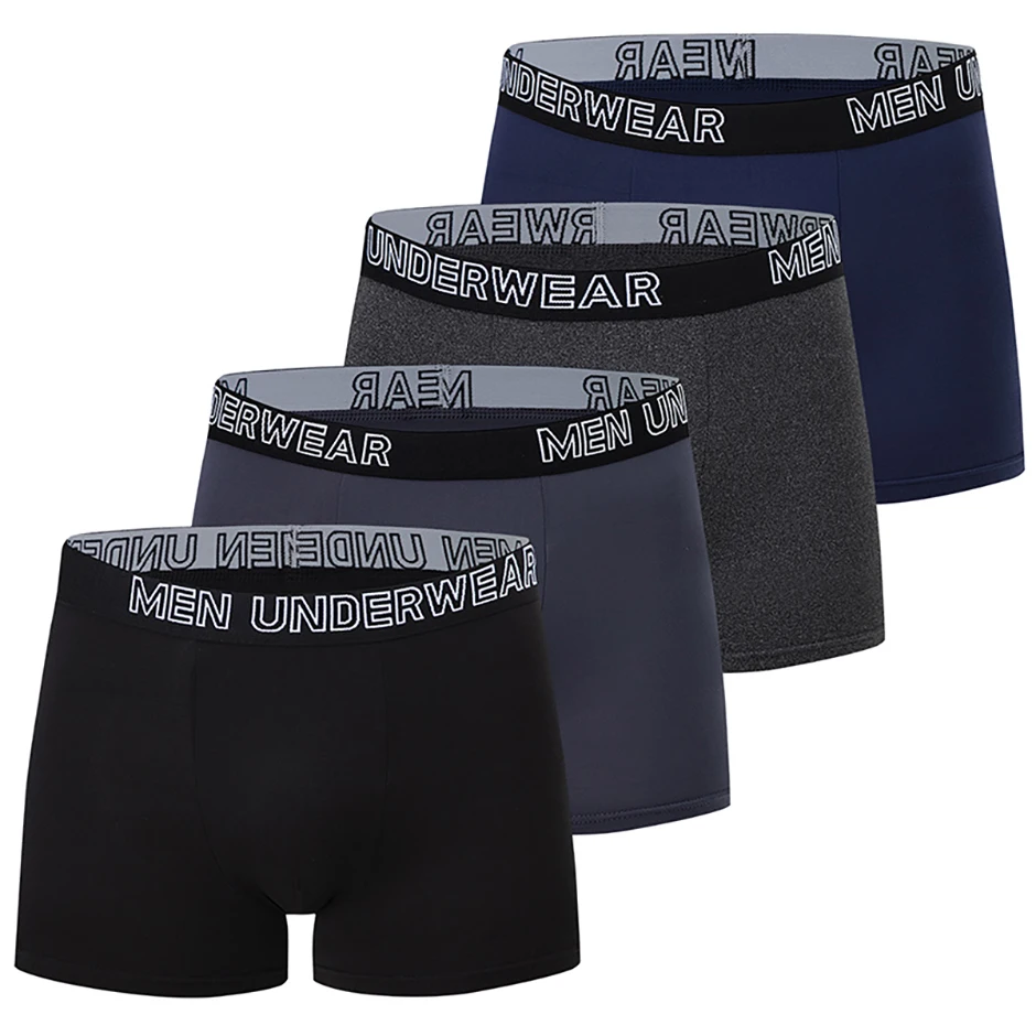 5/10 Piece Set Of Men's Seasonal Fashionable Underwear Flat Corner Pants Comfortable Plus Size Color MEN Elastic Waist Shorts