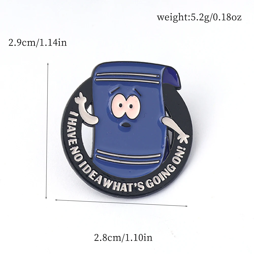 3pcs/set Comedy Anime Magic Towel Toweliie Enamel Pins I Have No Idea What's Going On Brooches Backpack Lapel Badge Gift