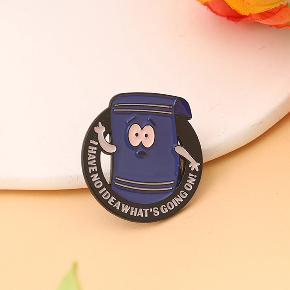 3pcs/set Comedy Anime Magic Towel Toweliie Enamel Pins I Have No Idea What's Going On Brooches Backpack Lapel Badge Gift