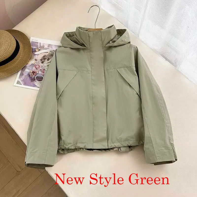 Spring Autumn Women Windproof Cool Jacket Coat Fashion High Quality Hooded Stand Collar Jacket Femme Casaco Abrigo Streetwear