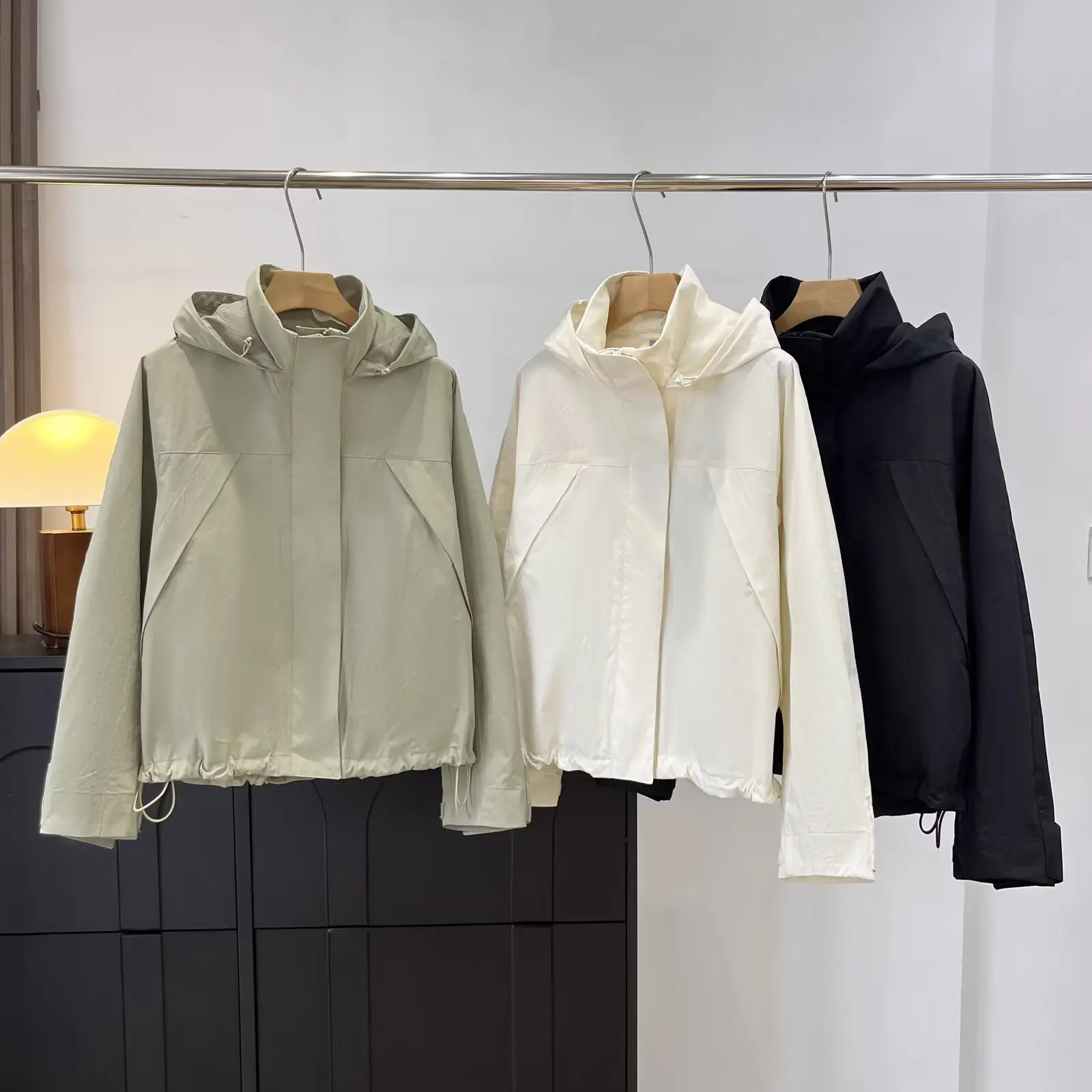 Spring Autumn Women Windproof Cool Jacket Coat Fashion High Quality Hooded Stand Collar Jacket Femme Casaco Abrigo Streetwear