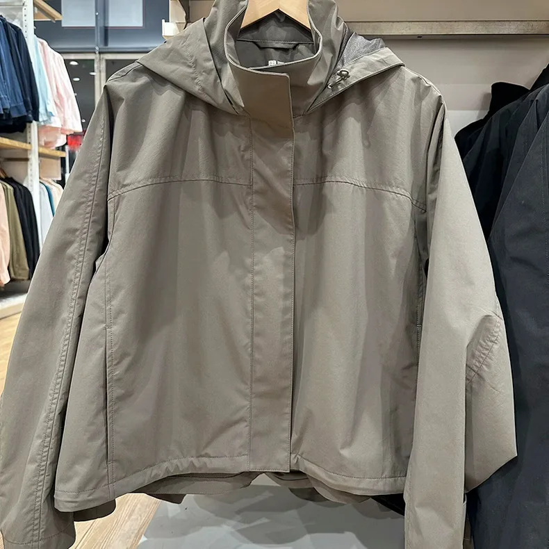 Spring Autumn Women Windproof Cool Jacket Coat Fashion High Quality Hooded Stand Collar Jacket Femme Casaco Abrigo Streetwear