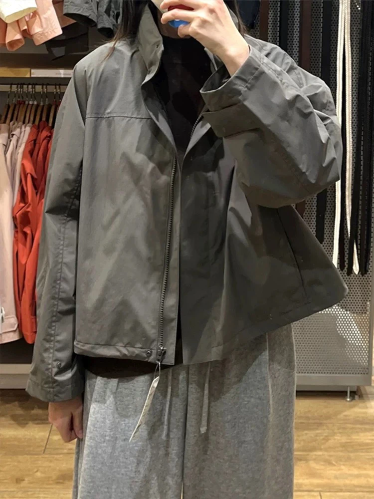 Spring Autumn Women Windproof Cool Jacket Coat Fashion High Quality Hooded Stand Collar Jacket Femme Casaco Abrigo Streetwear