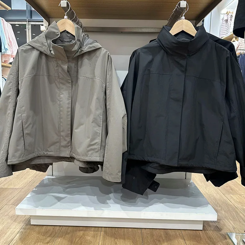 Spring Autumn Women Windproof Cool Jacket Coat Fashion High Quality Hooded Stand Collar Jacket Femme Casaco Abrigo Streetwear