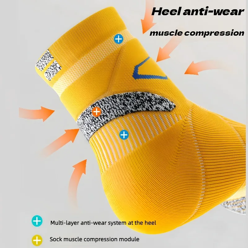Professional Marathon Running Socks Men Thick Towel Bottom Sports Cycling Basketball Socks Odor Prevention Sweat Absorption