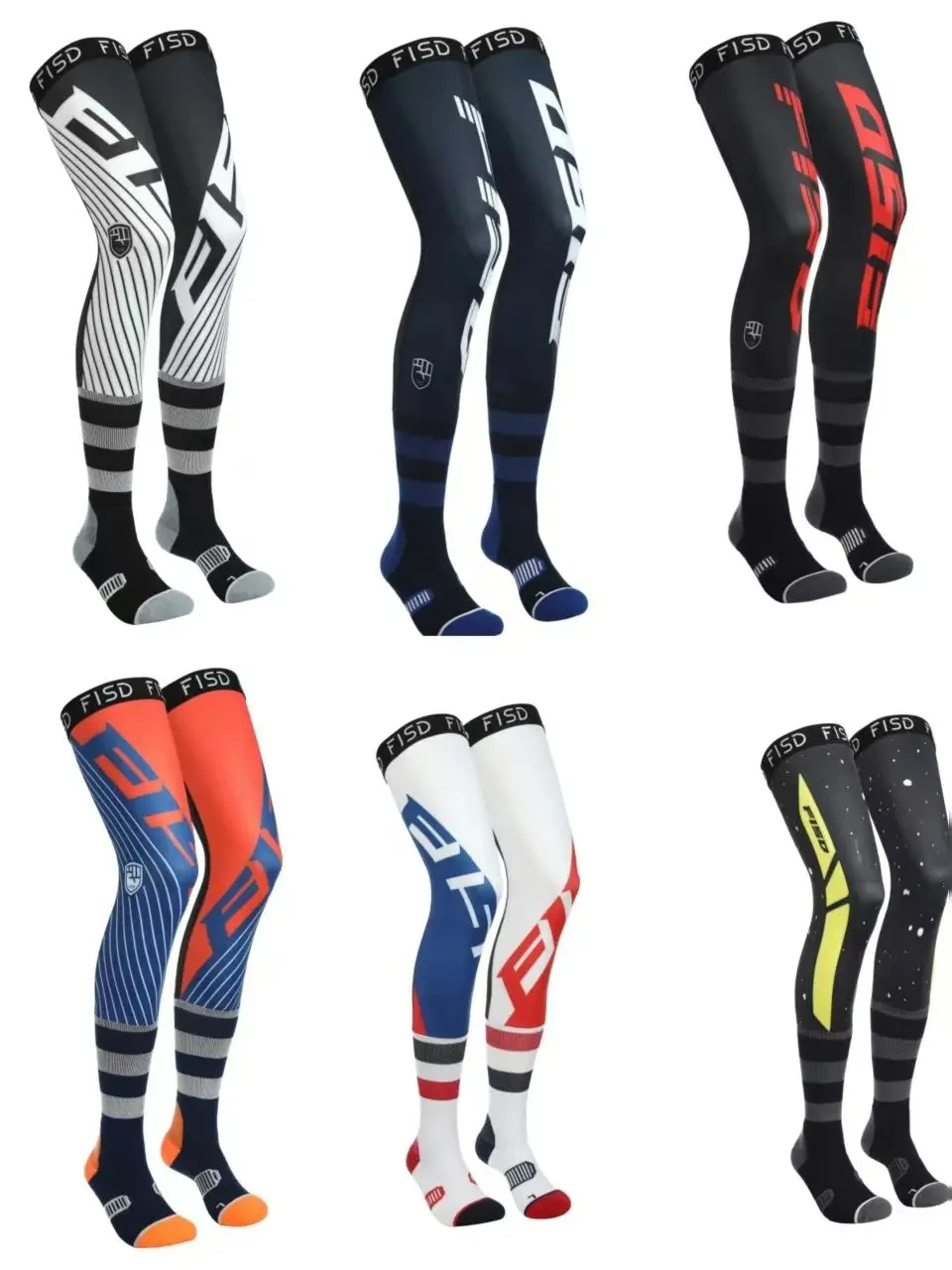 Motorcycle Compression Knee Brace, Enduro Sock, Motocross Knee Socks, ATV MX Knee Protection, Motorcycle Sports Sock, 202