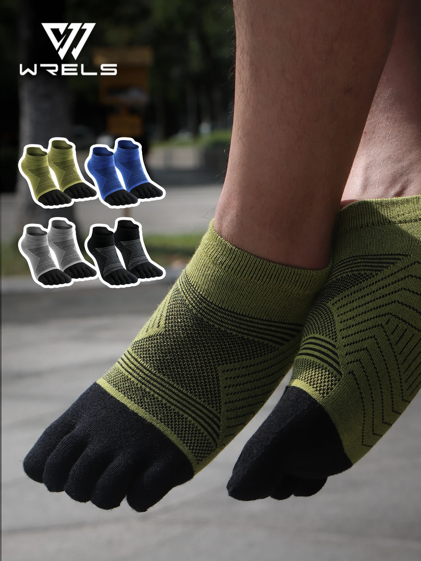 Merino Wool Hiking Socks Thermal Warm Moisture Absorption Toe Socks For Ski Climbing Running Breathable Thick Sport Toe Socks