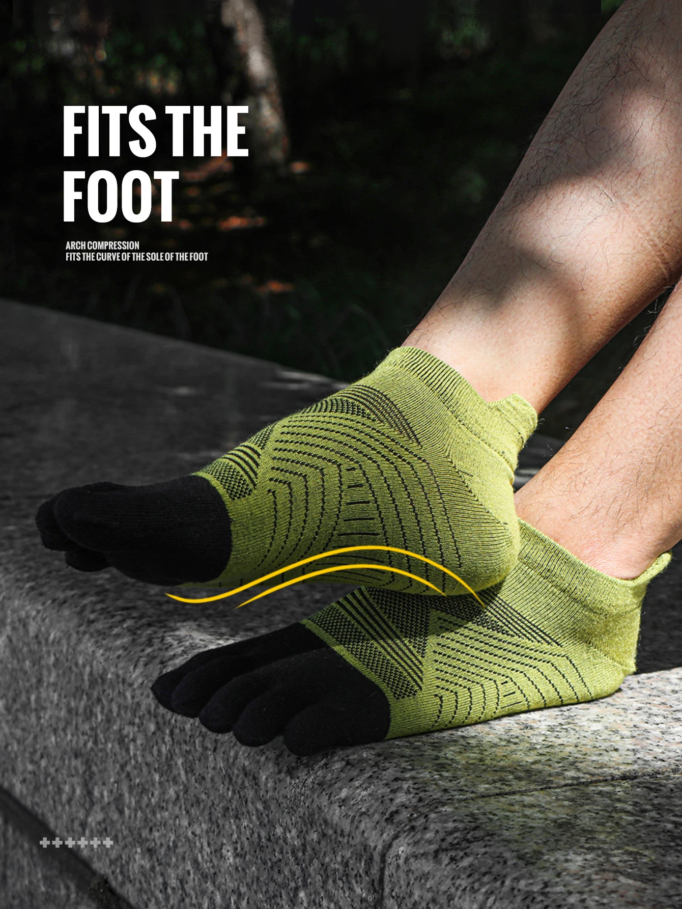 Merino Wool Hiking Socks Thermal Warm Moisture Absorption Toe Socks For Ski Climbing Running Breathable Thick Sport Toe Socks