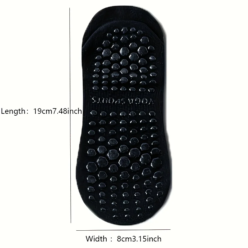 3 Pairs Grip Pilates Socks for Women Yoga Athletic Socks for Barre Ballet Barefoot Workout