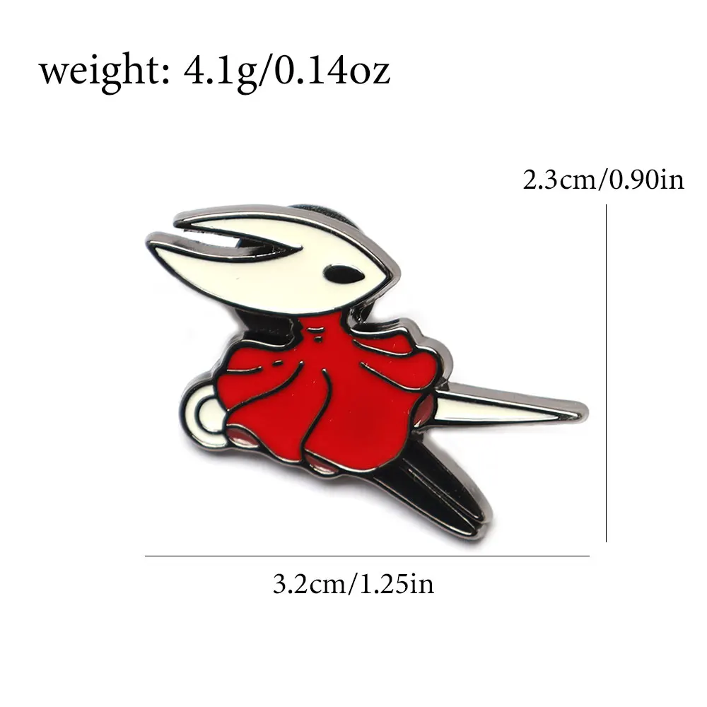 7pcs Hollow Knight Enamel Brooch Cool Character Pins Backpacks Clothing Hats Lapel Badges Fashion Jewelry Accessories Fans Gifts