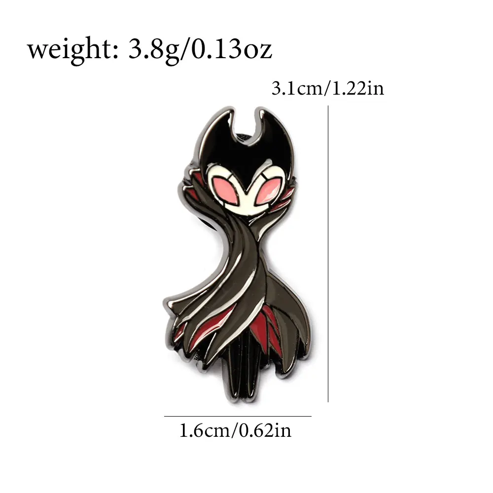 7pcs Hollow Knight Enamel Brooch Cool Character Pins Backpacks Clothing Hats Lapel Badges Fashion Jewelry Accessories Fans Gifts