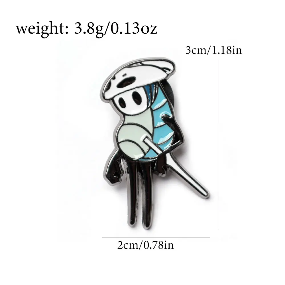 7pcs Hollow Knight Enamel Brooch Cool Character Pins Backpacks Clothing Hats Lapel Badges Fashion Jewelry Accessories Fans Gifts