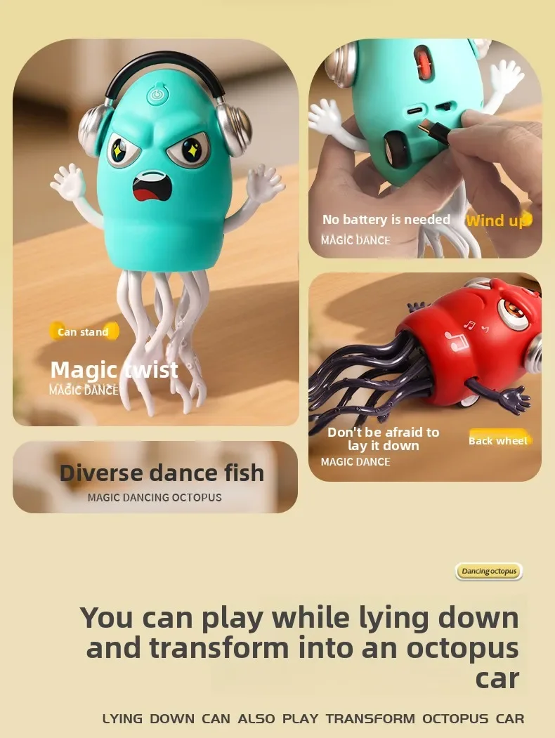Dancing Octopus Kid Electronic Pet Toys Cartoon Interactive Development Moving Education Toddler Toy Gift Creative birthday gift