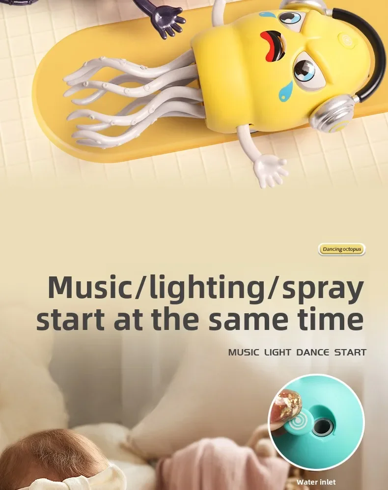 Dancing Octopus Kid Electronic Pet Toys Cartoon Interactive Development Moving Education Toddler Toy Gift Creative birthday gift