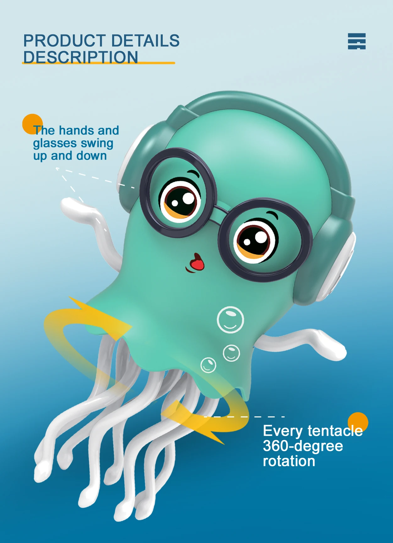 Dancing Octopus Kid Electronic Pet Toys Cartoon Interactive Development Moving Education Toddler Toy Gift Creative birthday gift
