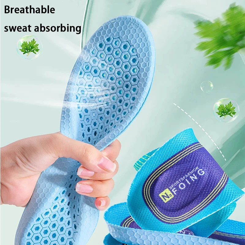 1 Pair Sport Insoles for Shoes Shock absorption Breathable Deodorization Cushion Suitable for Running Arch Support Insole